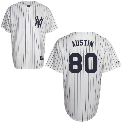 Tyler Austin #80 Youth Baseball Jersey-New York Yankees Authentic Home White MLB Jersey